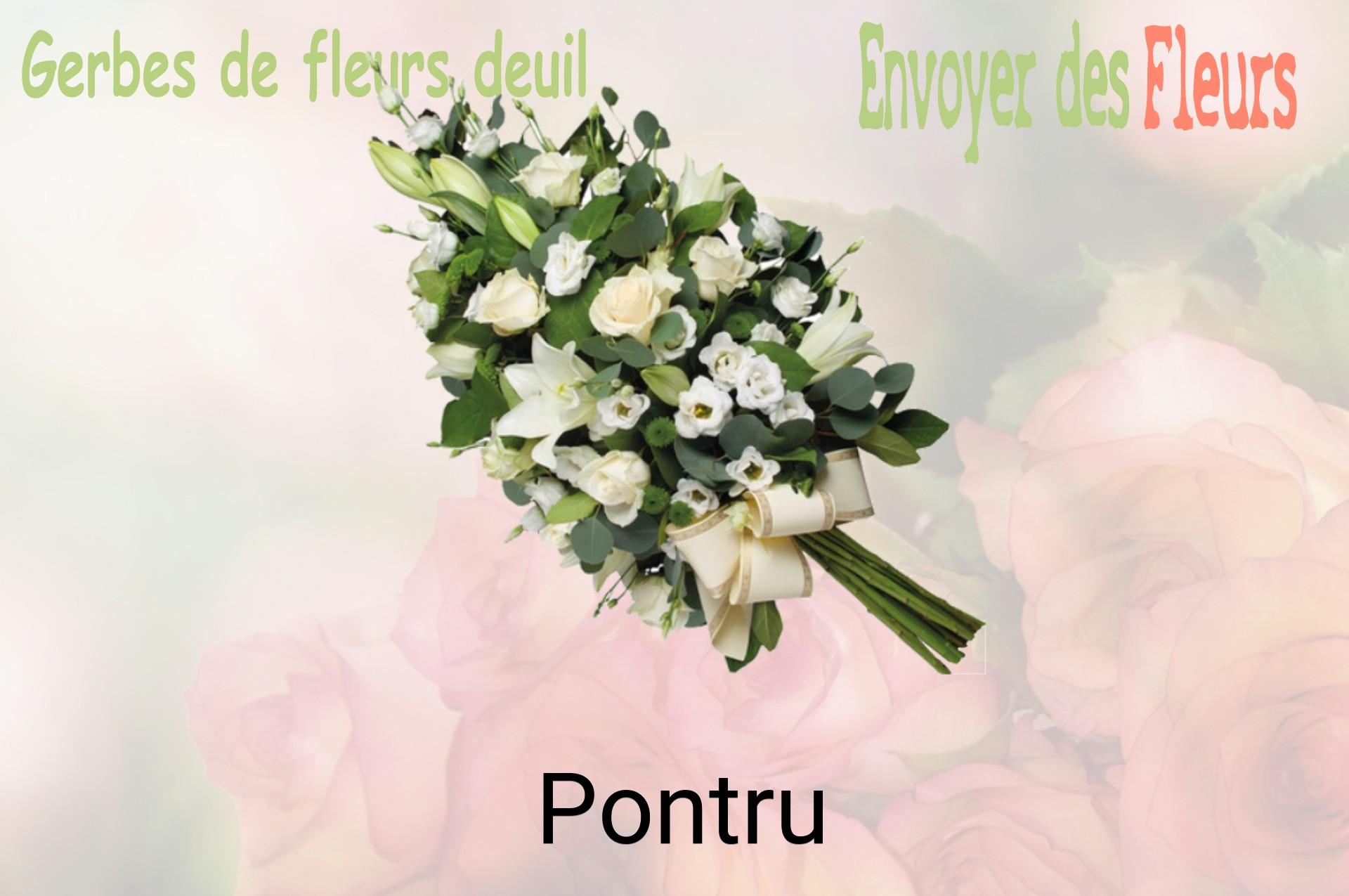 Gerbe de fleurs de deuil livrée à Pontru